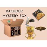 Bakhour Mystery Box met diverse bakhoor-gerelateerde items voor een mysterieus aroma-ervaring